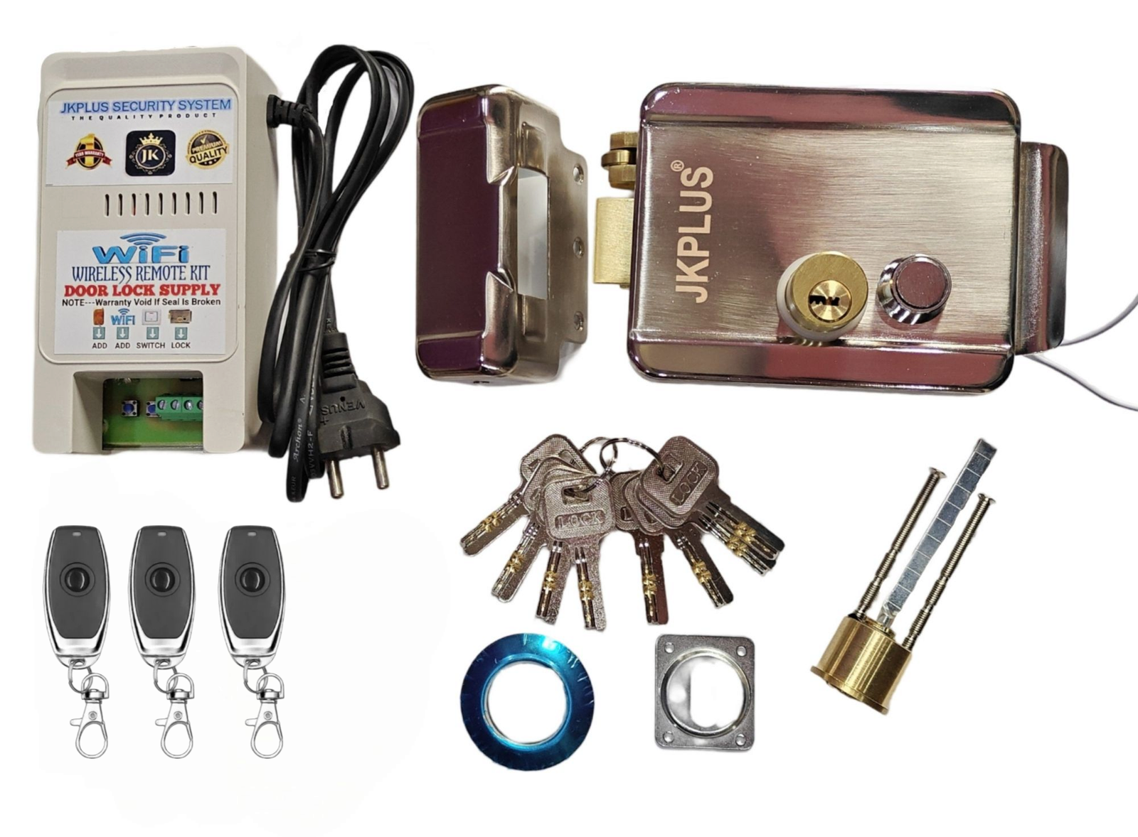 JKPLUS WIFI ELECTRONIC DOOR LOCK with black remote